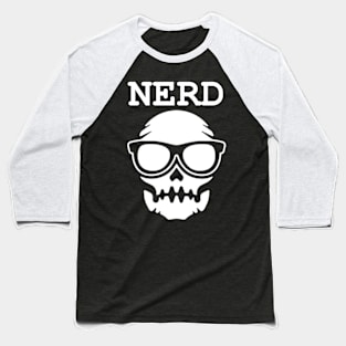 Nerd Skull Baseball T-Shirt